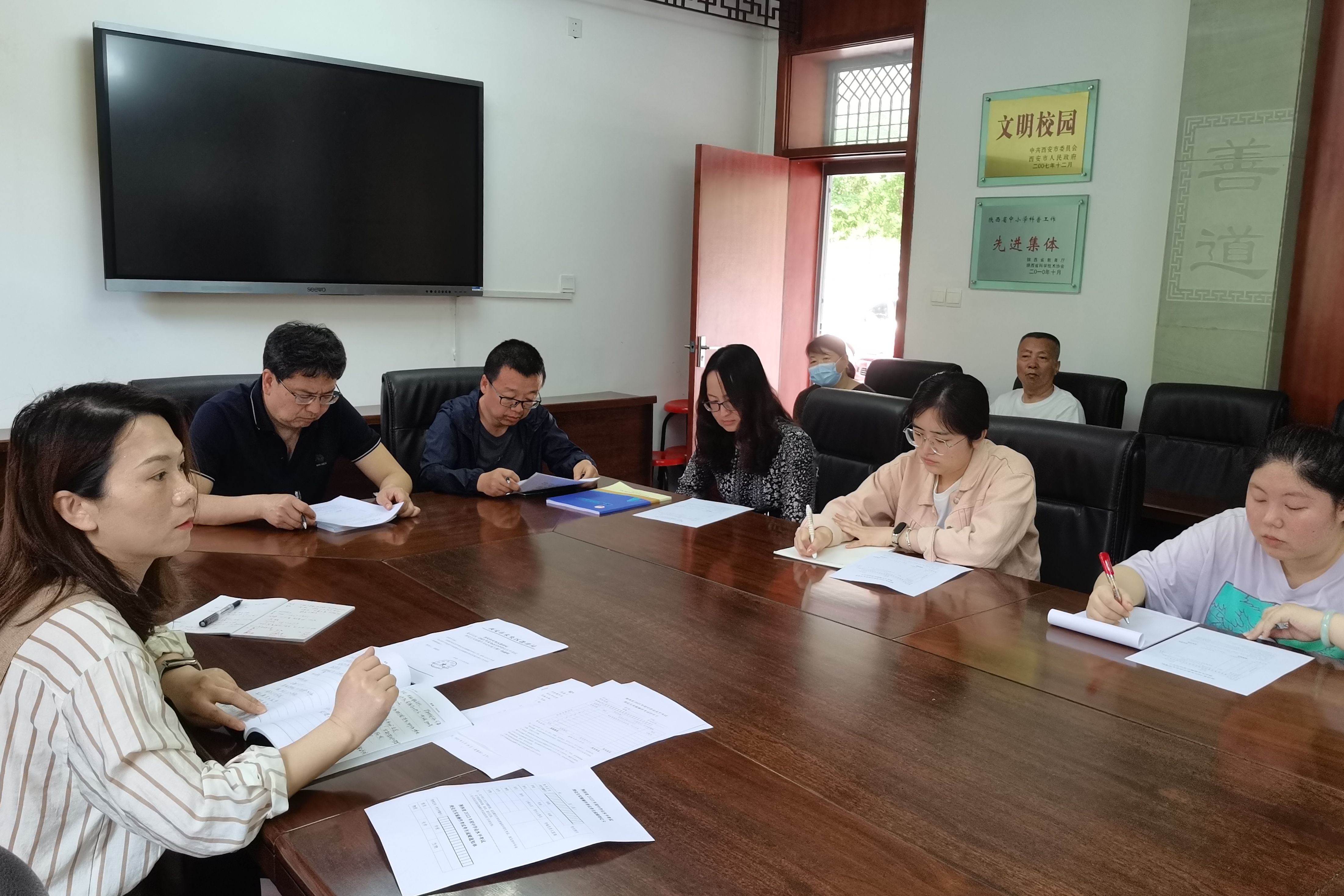 图为考前培训会