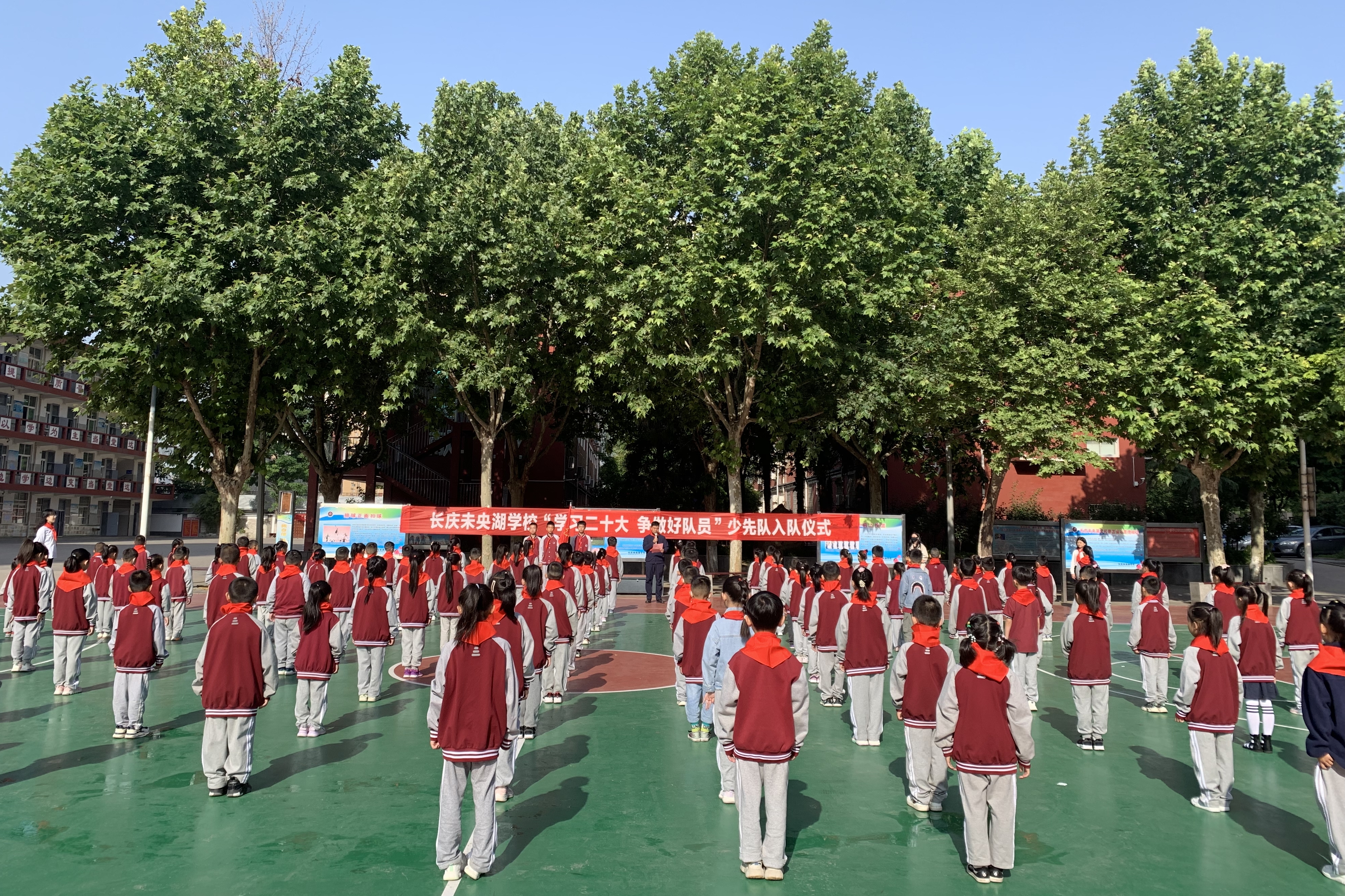 图为入队仪式现场
